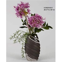 Purple Starfire Allium In Silver Vase