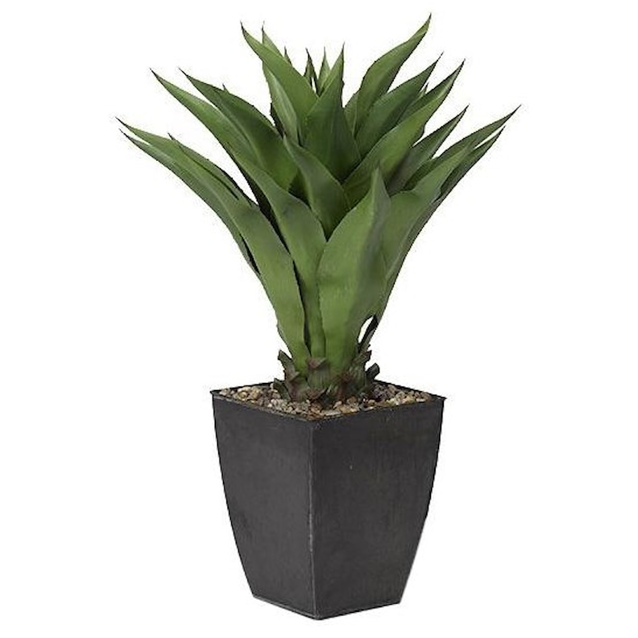 D&W Silks Artificial Trees Sisal Plant in Square Metal Planter