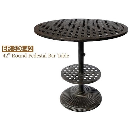 Round Pedestal Bar Table