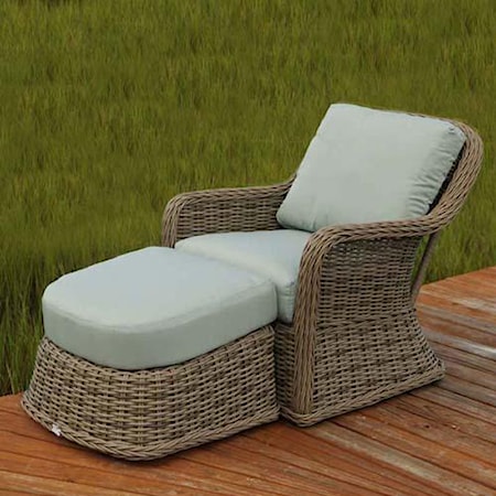 Chair and Ottoman Set with Cushions