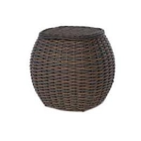 End Table with Woven Top