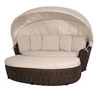 Daybed with Canopy and Ottoman Set