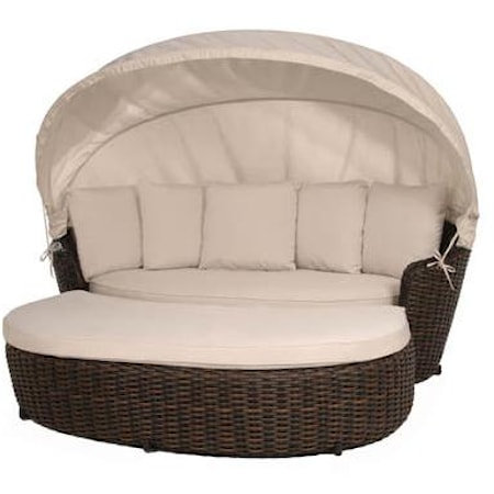 Daybed with Canopy and Ottoman Set
