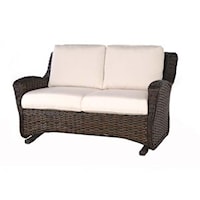 Loveseat Glider with 6 inch Seat and Backrest Cushions