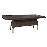 Rectangular Dining Table with Woven Top