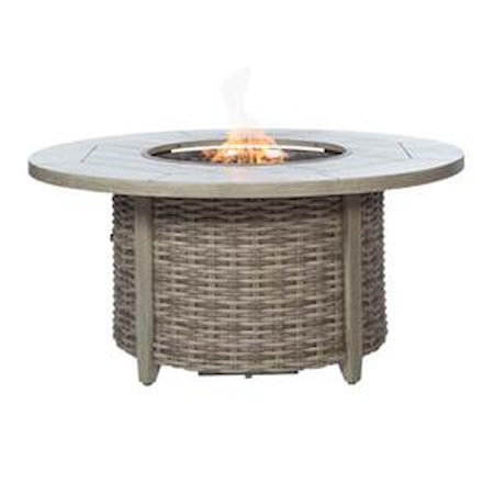 Fire Pit with Woven Base
