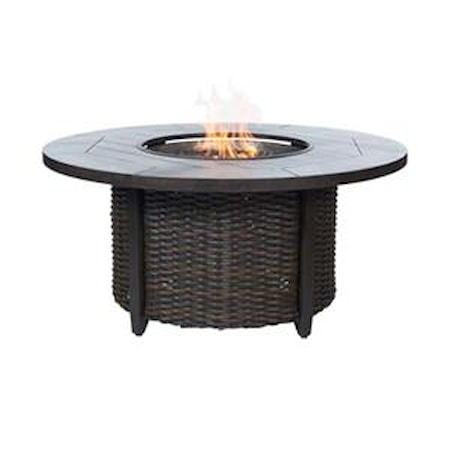 Fire Pit with Woven Base