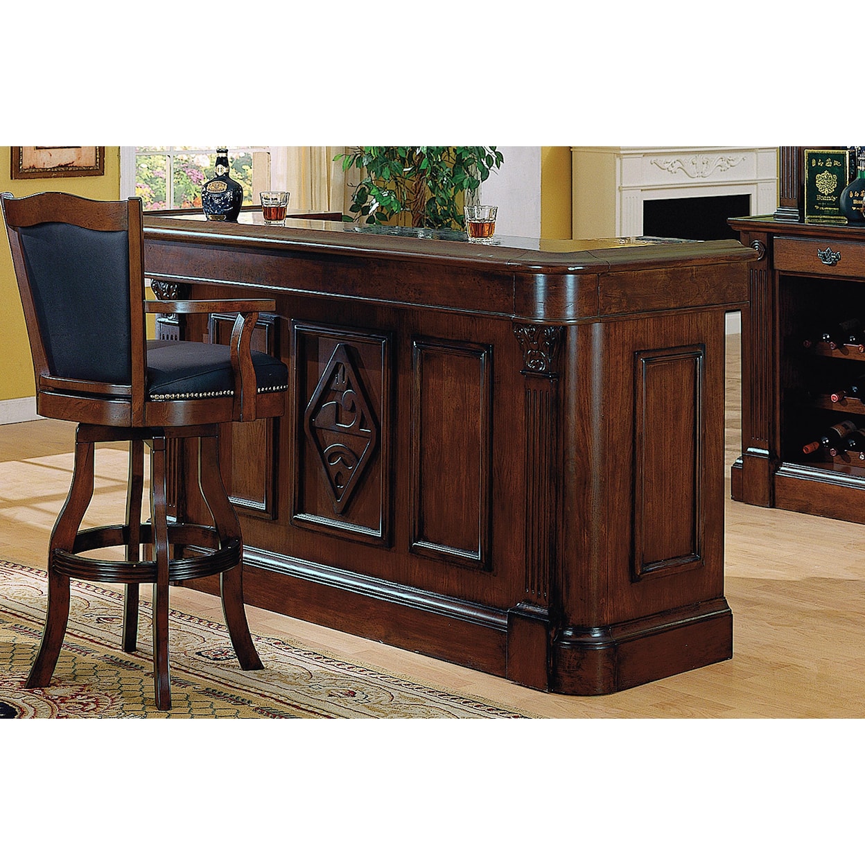 E.C.I. Furniture Monticello  Bar with Built in Wine Rack