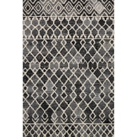 1'-6" X 1'-6" Square Charcoal / Ivory Rug