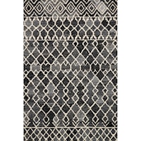 2'-6" X 7'-6" Charcoal / Ivory Rug