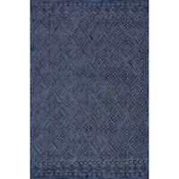 2'-3" x 3'-9" Navy Wool | Cotton Rug