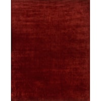 5'-6" x 8'-6" Crimson Viscose | Wool Rug