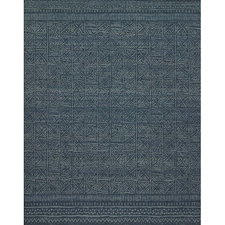 2'-6" x 9'-9" Indigo Wool | Polyester Rug
