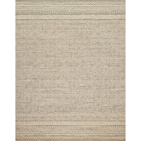 2'-6" x 9'-9" Stone / Ivory Wool | Polyester Rug