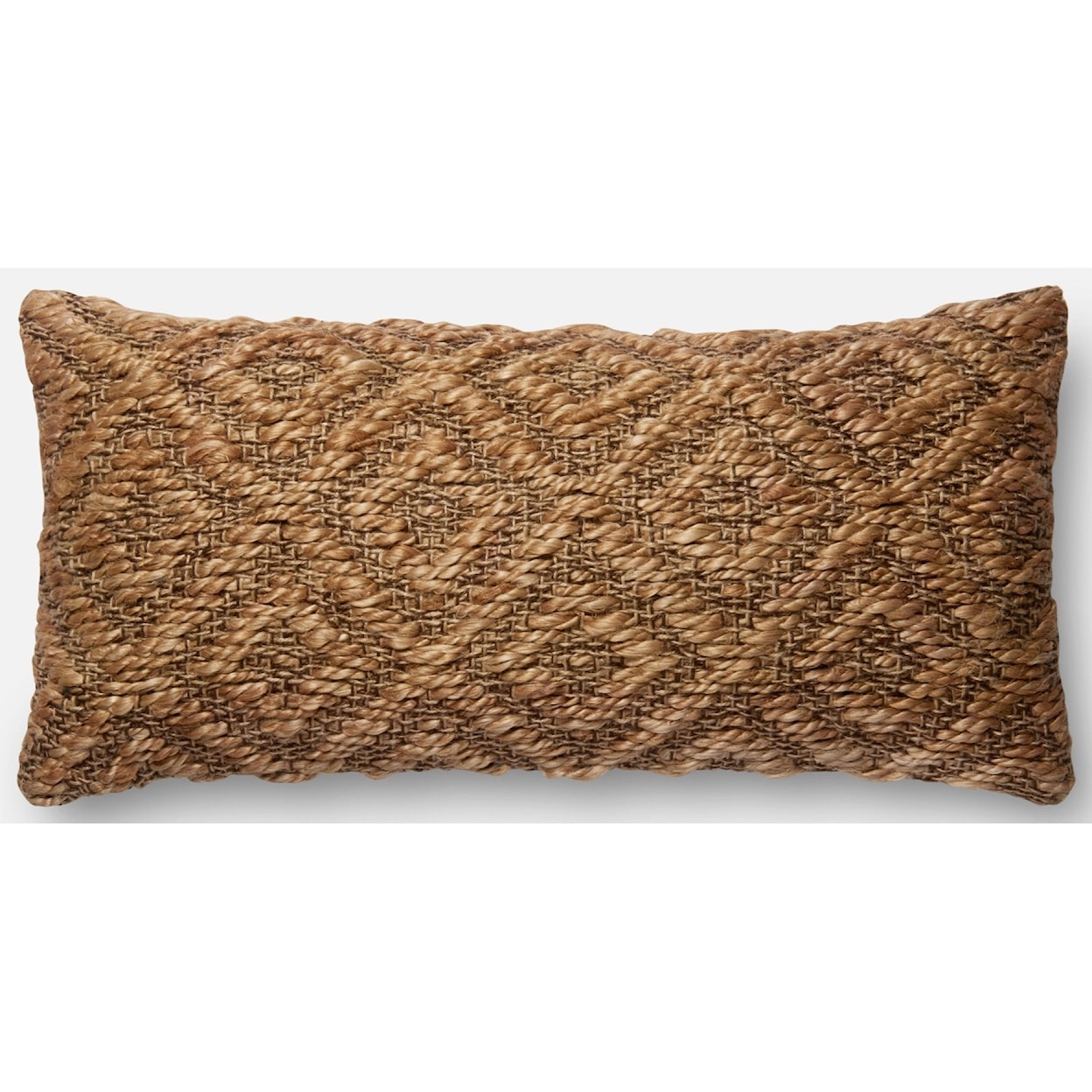 ED Ellen DeGeneres Crafted by Loloi Woven Jute and Cotton 1' X 2'-3" Cover w/Poly Pillow