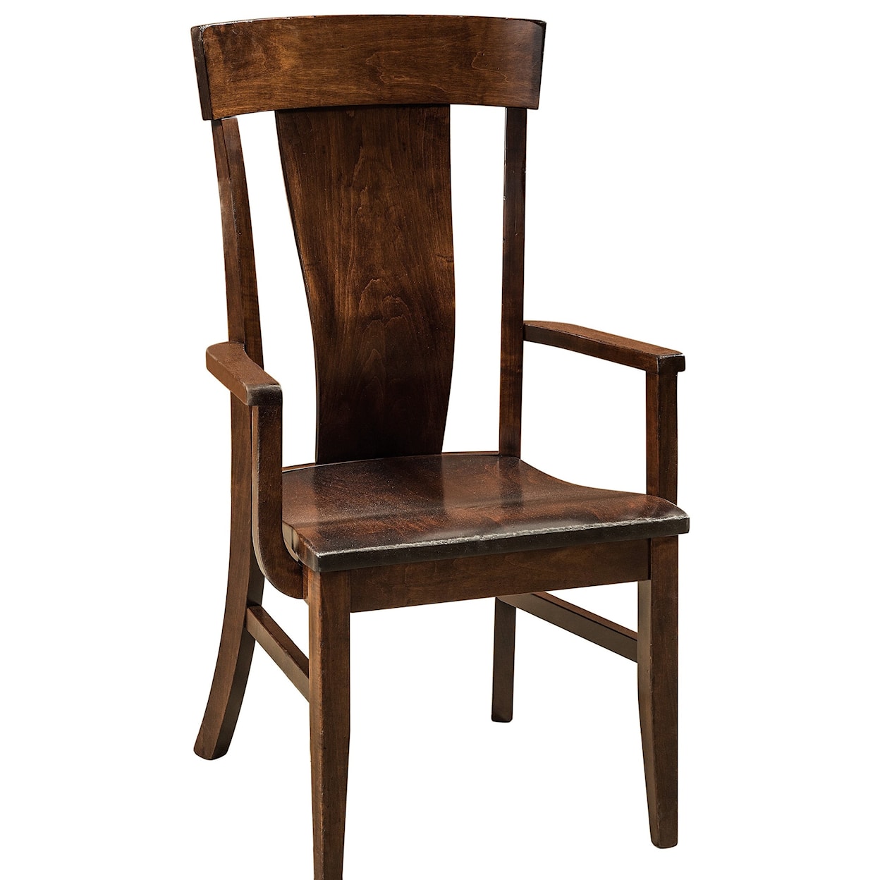 F&N Woodworking Baldwin Arm Chair - Leather Seat