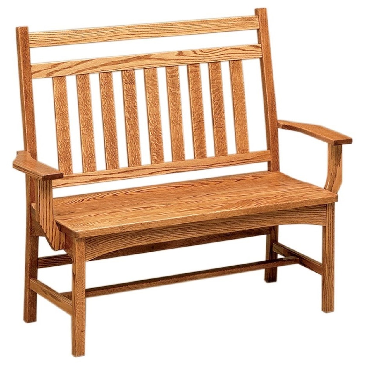 F&N Woodworking Bradford 36" Deacon Bench - Wood Seat