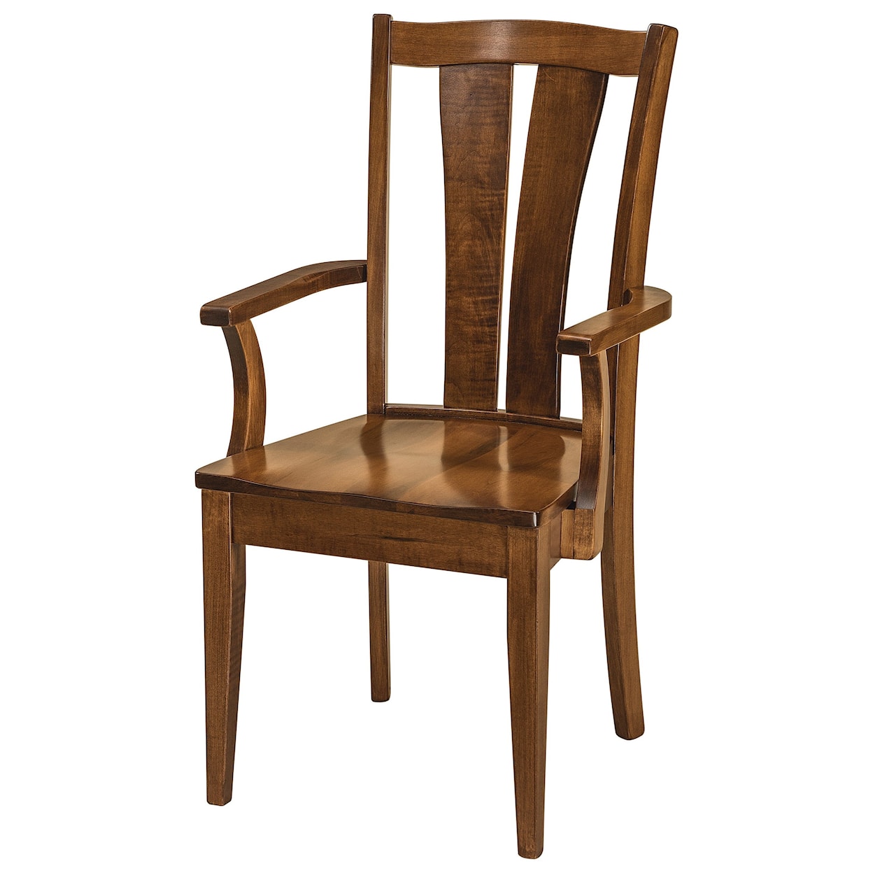 F&N Woodworking Brawley Arm Chair - Wood Seat