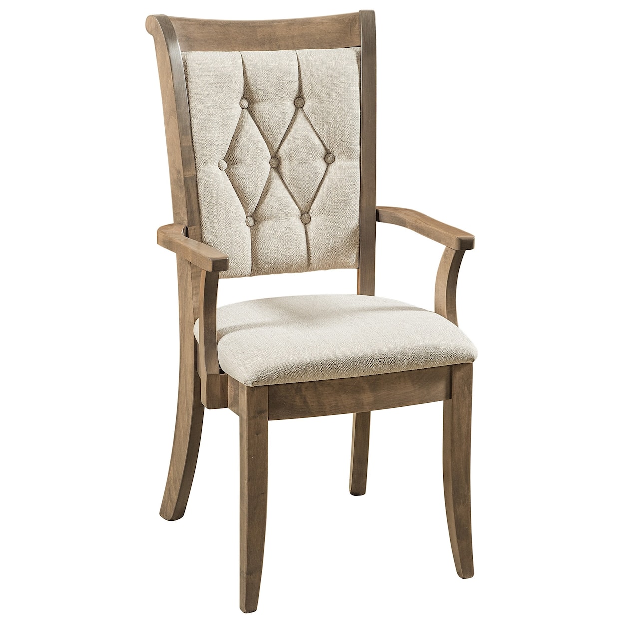 F&N Woodworking Chelsea Arm Chair - Fabric Seat