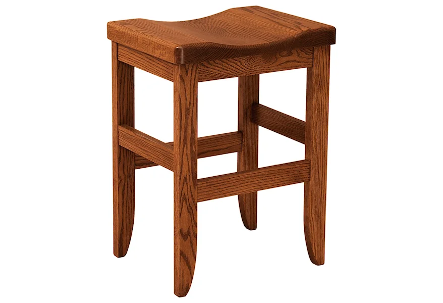 Clifton Bar Stool 24" Height - Wood Seat by F&N Woodworking at Mueller Furniture