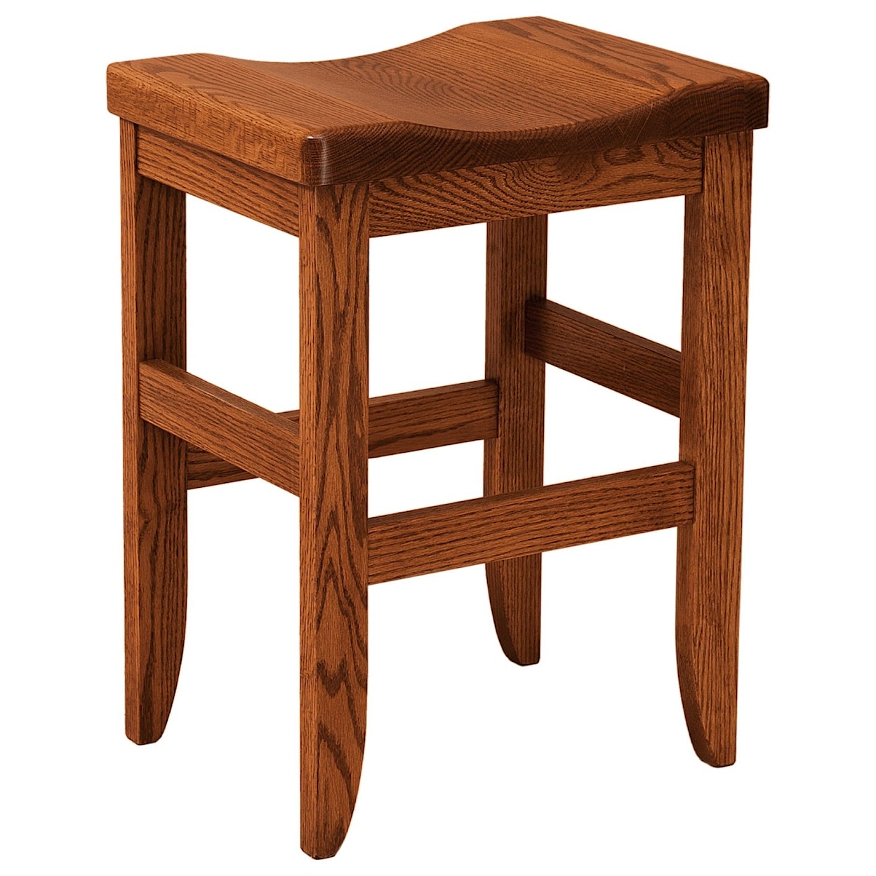 F&N Woodworking Clifton Bar Stool 24" Height - Wood Seat