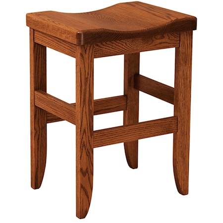 Bar Stool 24" Height - Wood Seat