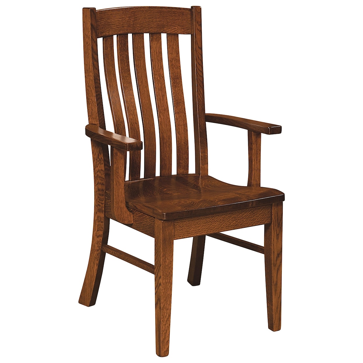 F&N Woodworking Houghton Arm Chair - Wood Seat