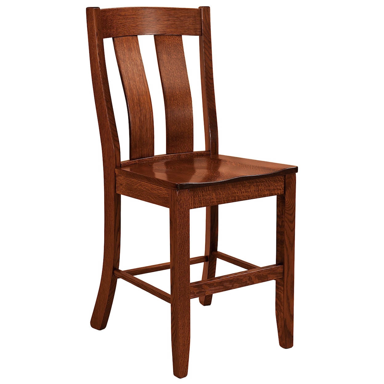 F&N Woodworking Laurie Stationary Bar Stool - Wood Seat
