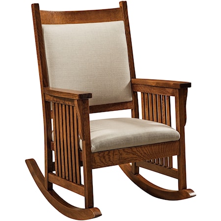 Rocker Arm Chair - Fabric Seat