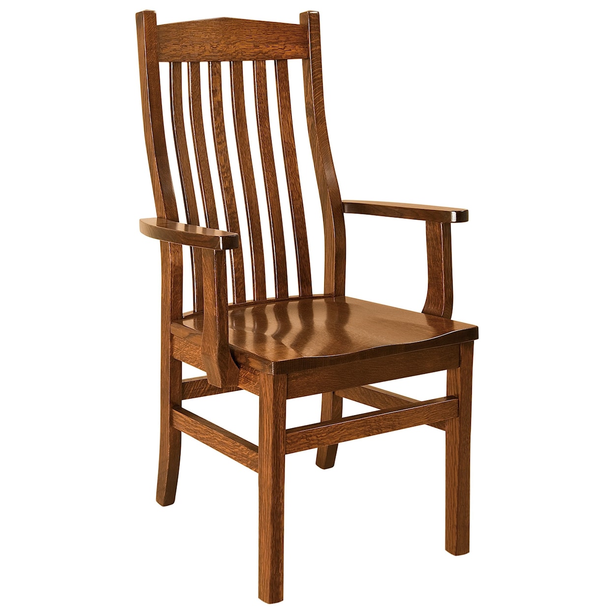 F&N Woodworking Sullivan Arm Chair - Leather Seat