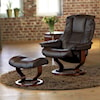 Stressless Mayfair Large Chair & Ottoman with Classic Base