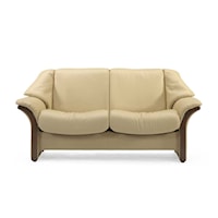 Low-Back 2-Seater Reclining Loveseat with Arms