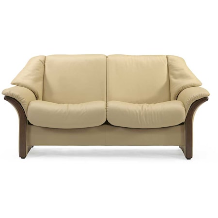 Low-Back 2-Seater Reclining Loveseat with Arms