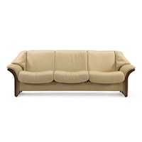 Low-Back 3-Seater Reclining Sofa with Arms