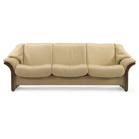 Low-Back 3-Seater Reclining Sofa with Arms