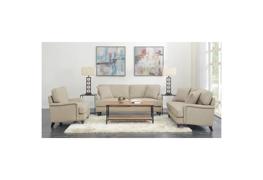 Abby 3PC Set-Sofa, Loveseat & Chair by Elements at Royal Furniture