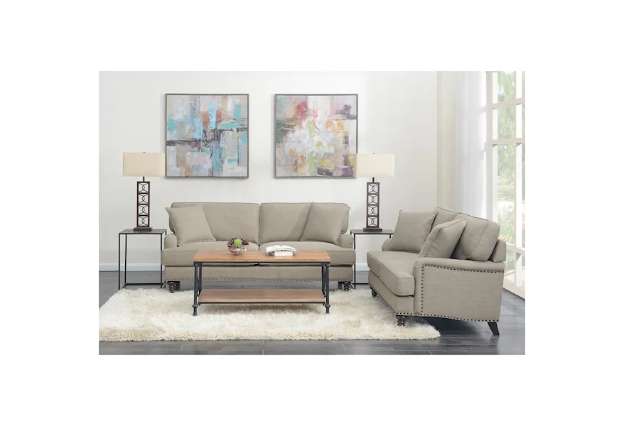 Abby 2PC Set-Sofa & Loveseat by Elements International at Goffena Furniture & Mattress Center