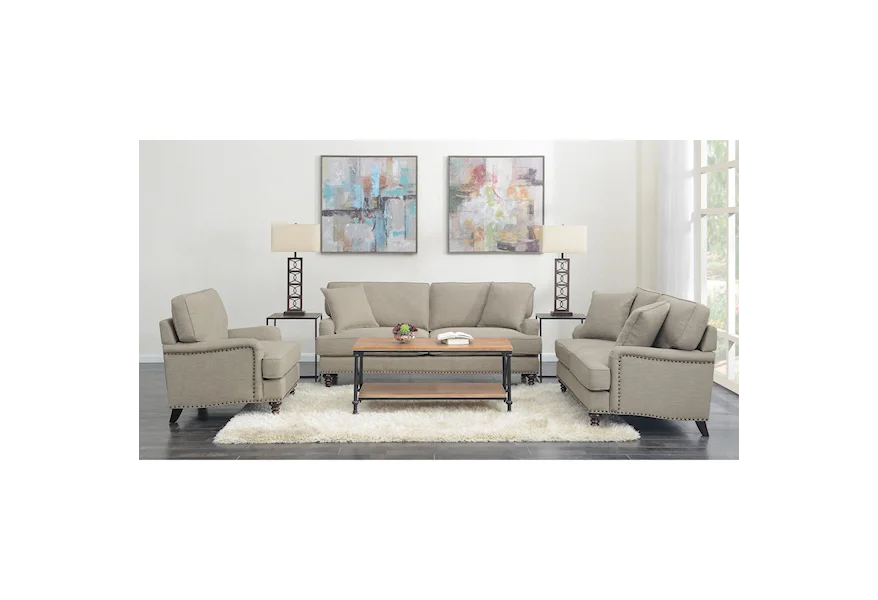 Abby 3PC Set-Sofa, Loveseat & Chair by Elements at Royal Furniture