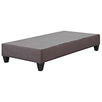 Twin Platform Bed in Polyester Fabric