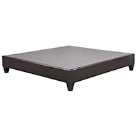 King Platform Bed in Faux Leather