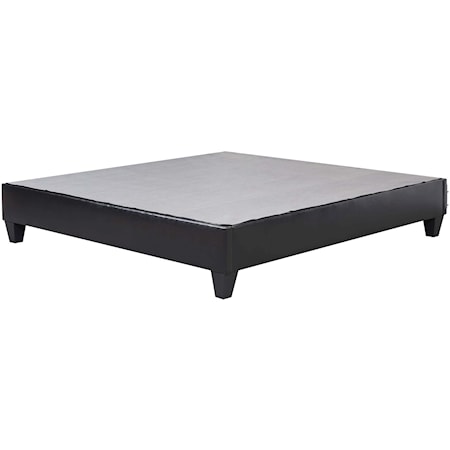King Platform Bed in Faux Leather