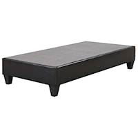 Twin Platform Bed in Faux Leather