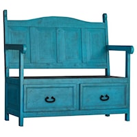 Blue Accent Bench