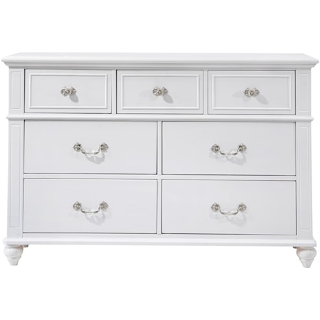 Transitional 7-Drawer Dresser