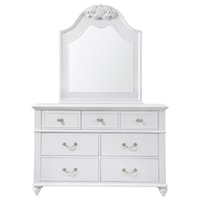 Transitional Dresser & Mirror Set