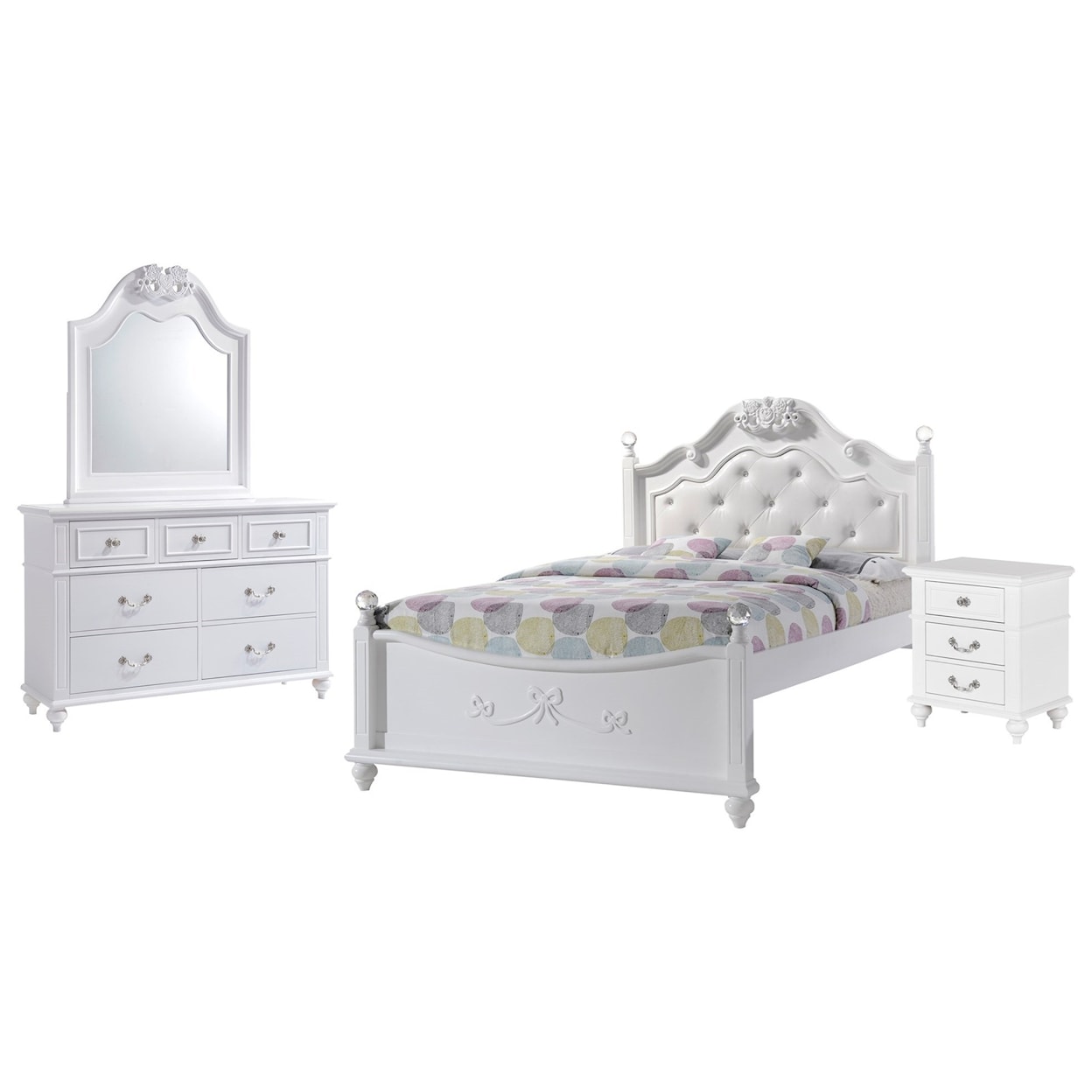 Elements International Alana Full 4-Piece Bedroom Set