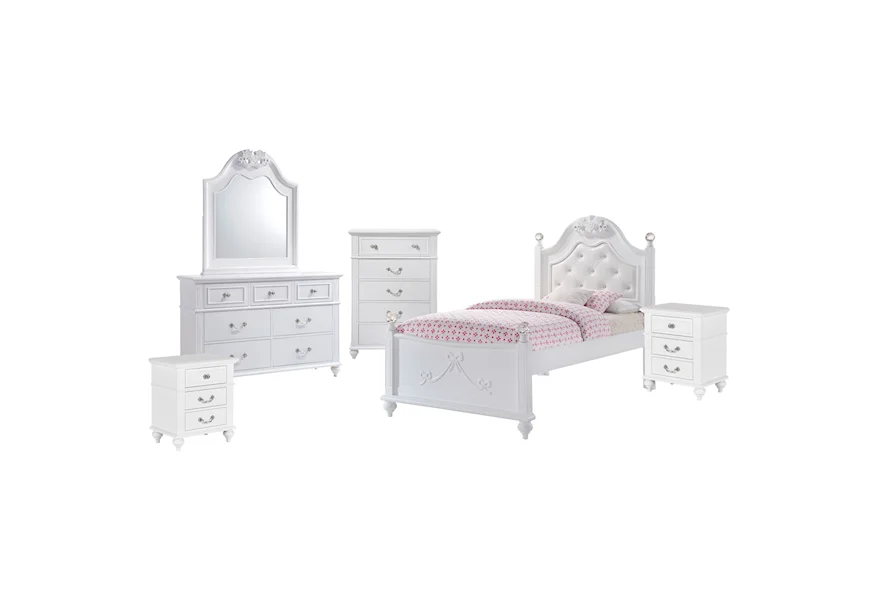 Alana Twin 5-Piece Bedroom Set by Elements International at Beck's Furniture