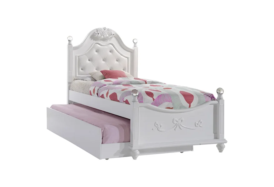 Alana Twin Platform Bed w/ Storage Trundle by Elements International at Lynn's Furniture & Mattress