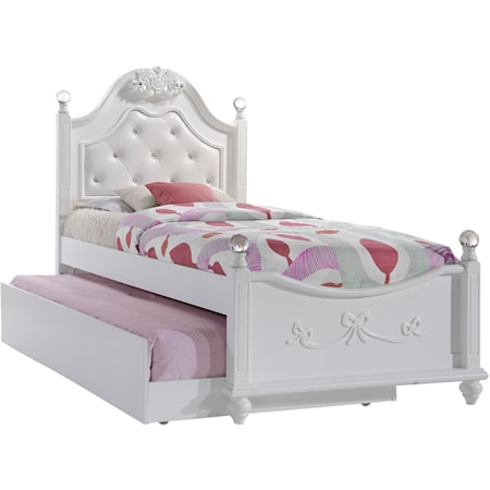 Twin Platform Bed with Storage Trundle