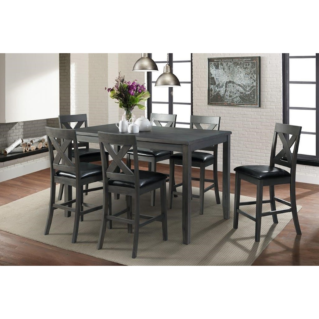 Elements Alex Gray 7 Pc Dining Group